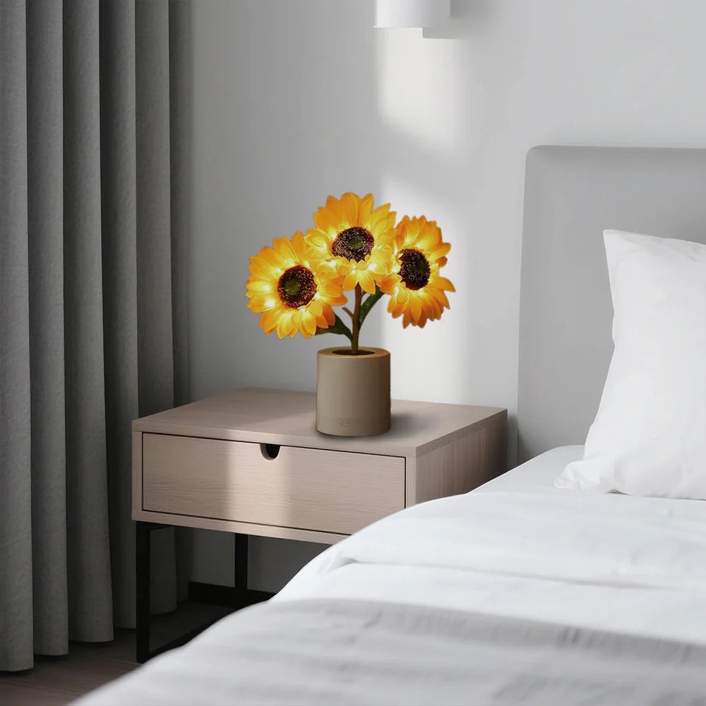 Zonnebloem Tafellamp – Stralende Natuurlijke Sfeer