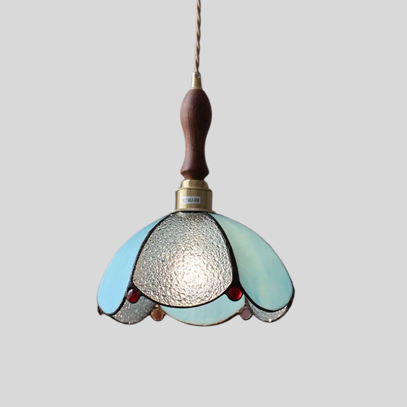 Verfijnde Loft Hanglamp van Koper en Glas