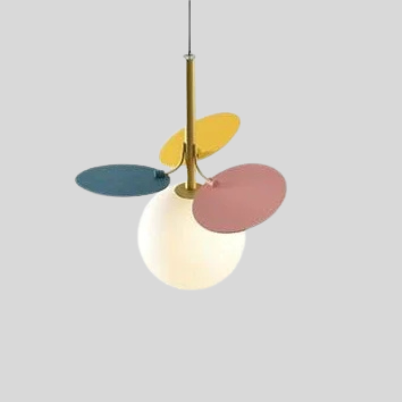 Kleurrijke LED Hanglamp met Glazen Bloemdesign