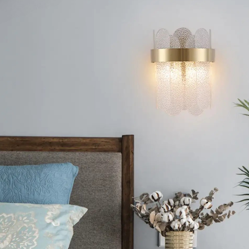Modern Scandinavisch Handgemaakte Glazen Wandlamp