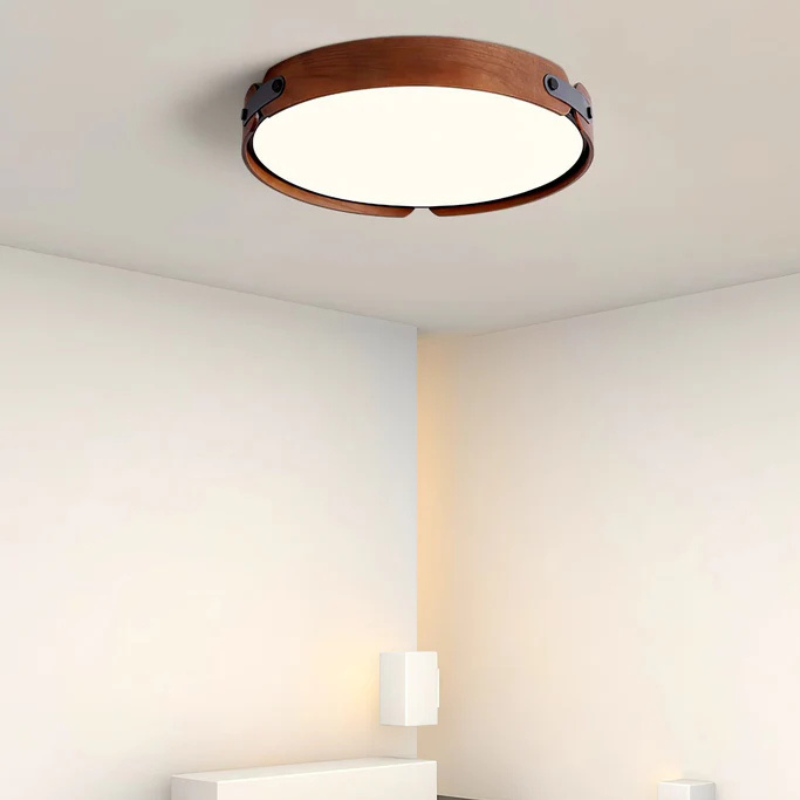 Moderne Wabi-Sabi Houten Plafondlamp