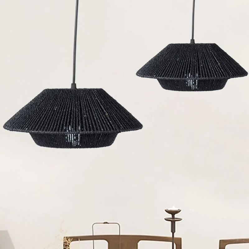 Japans-Geïnspireerde Wabi Sabi LED Touw Hanglamp