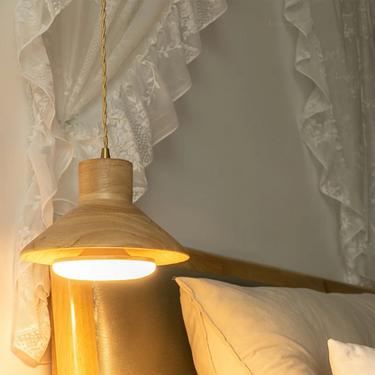 Moderne Hout Natuurlijke Warmte Hanglamp