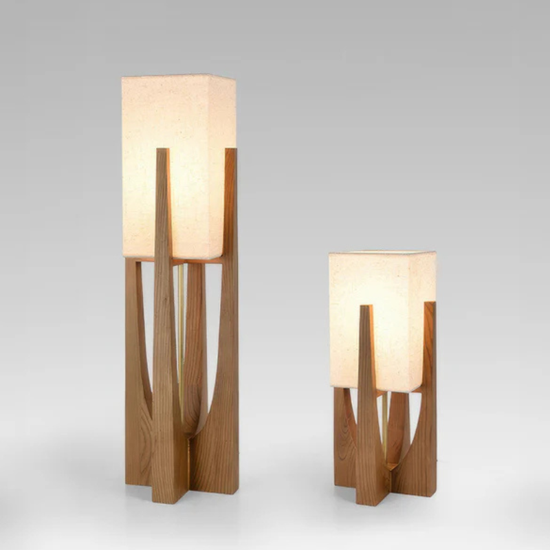 Japanse Stijl Houten Vloer- en Tafellamp