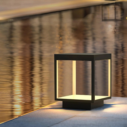 Moderne Vierkante Frame Zonne-Energie Buitenlamp