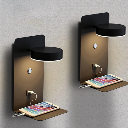Creatieve Eenvoudige LED  Telefoonoplader Wandlamp