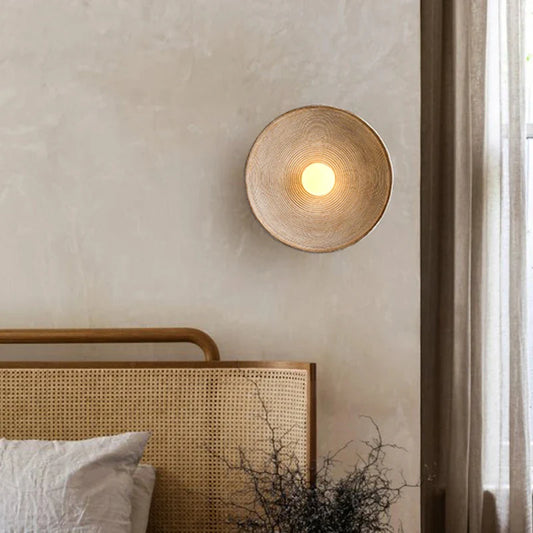 Retro Keramische Stijl Hars Ronde LED Wandlamp