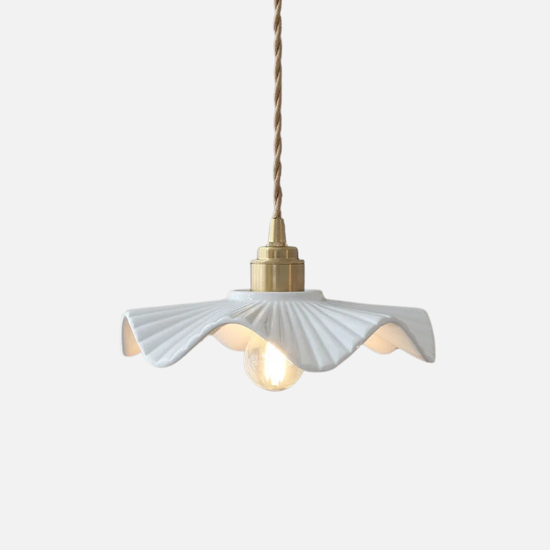Scandinavian Elegance Witte Keramische Hanglamp
