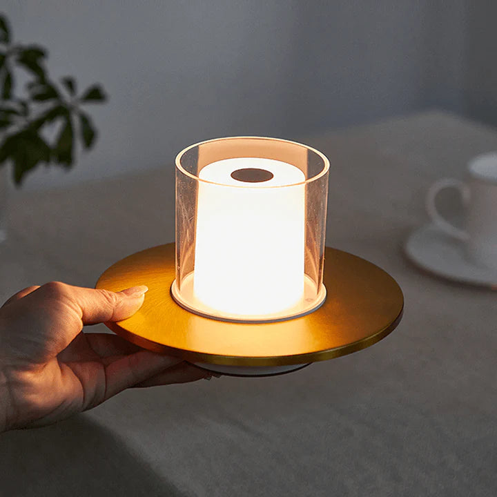 Moderne Draagbare Tafellamp met Kaarslichtsfeer