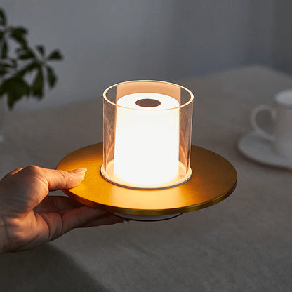 Moderne Draagbare Tafellamp met Kaarslichtsfeer