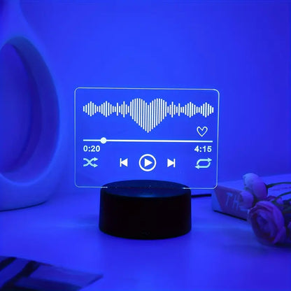 3D Muziekspeler Nachtlamp met Kleureffecten