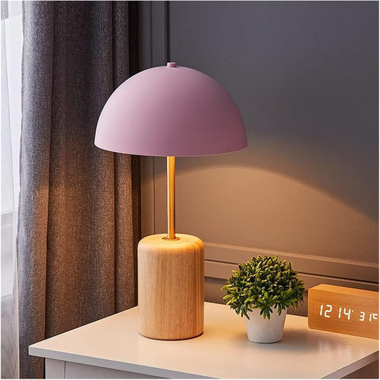 Minimalistisch Design Tafellamp in Hout en Metaal