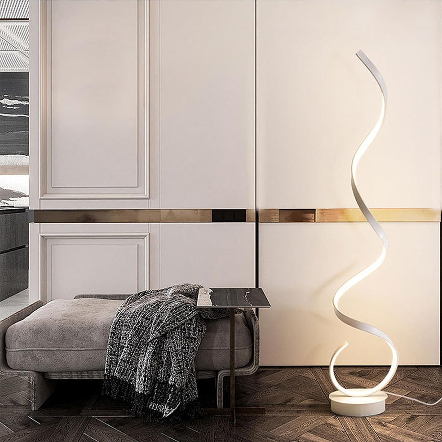 Moderne Creatieve Gedraaide Lijn LED Vloerlamp