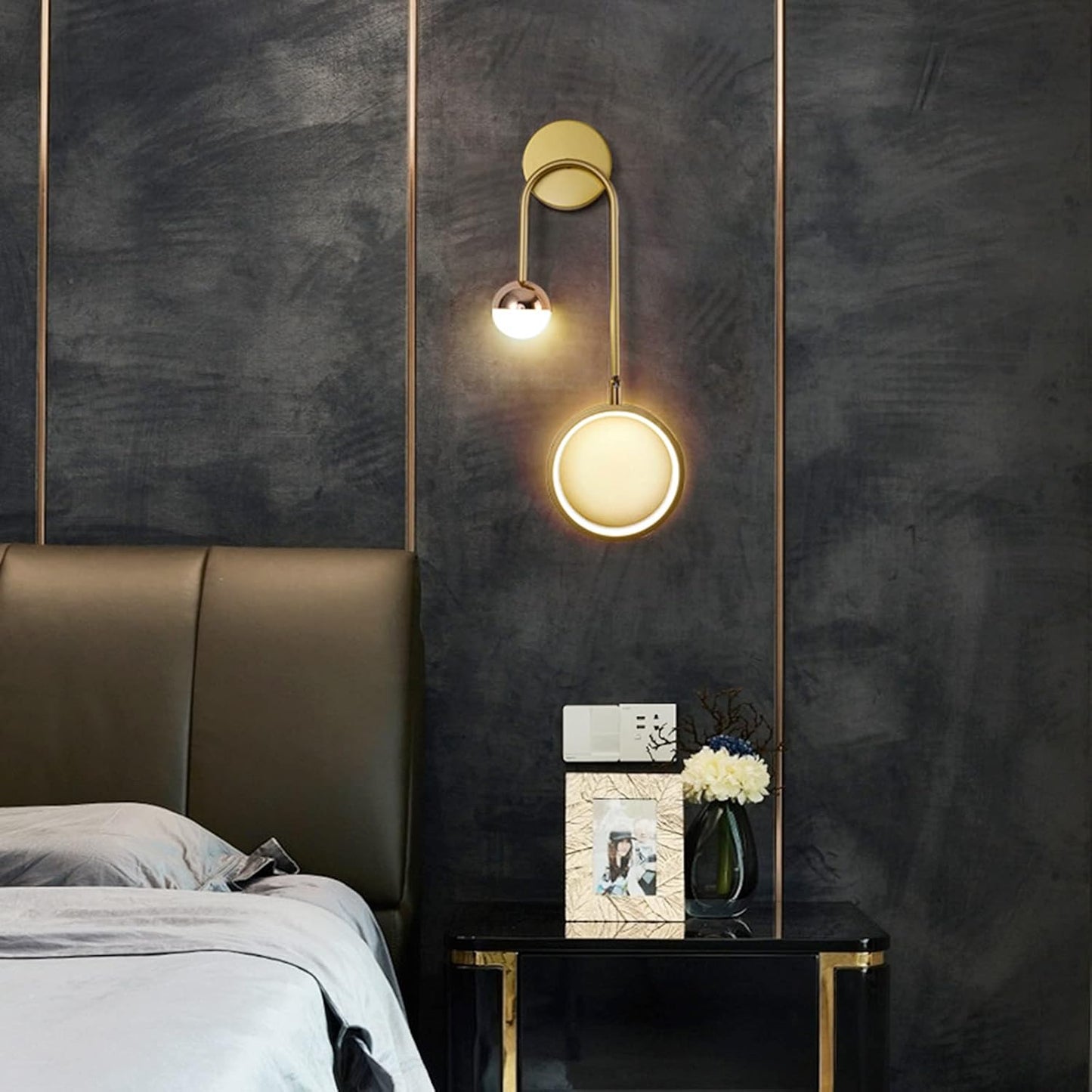 LED Nordic Rond Draaibaar Strijkijzer Wandlamp