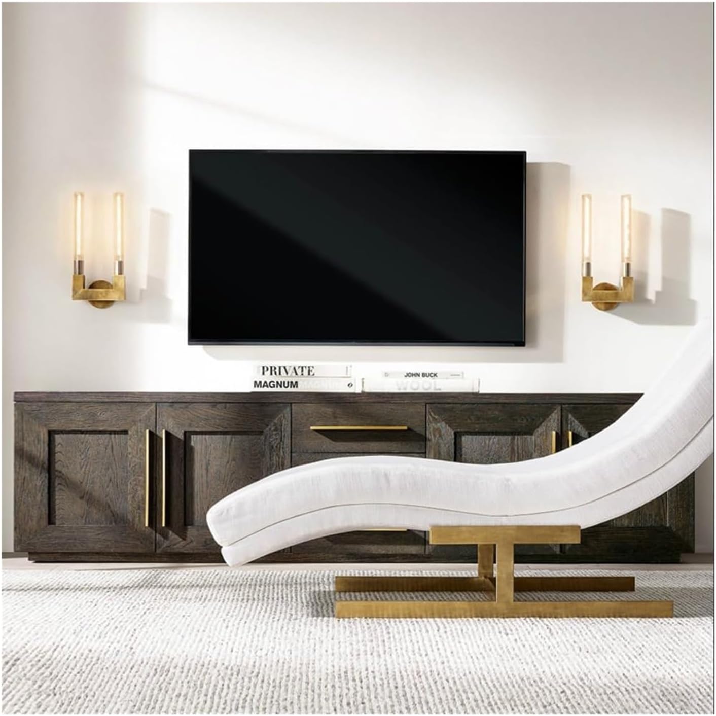 Moderne Glas Dubbele Hoofd LED Wandlamp