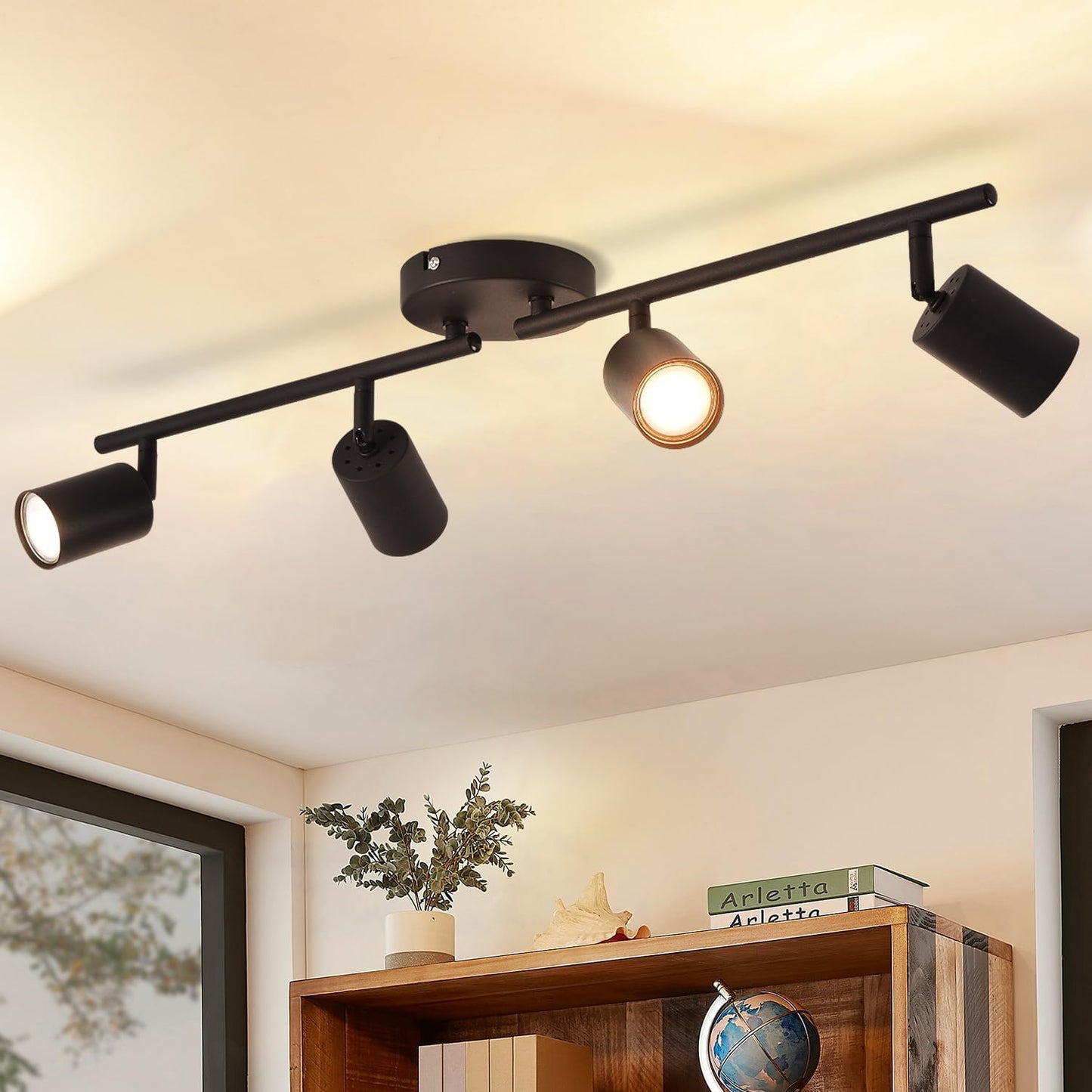 Draaibare 4-Lichts Spot LED Plafondlamp