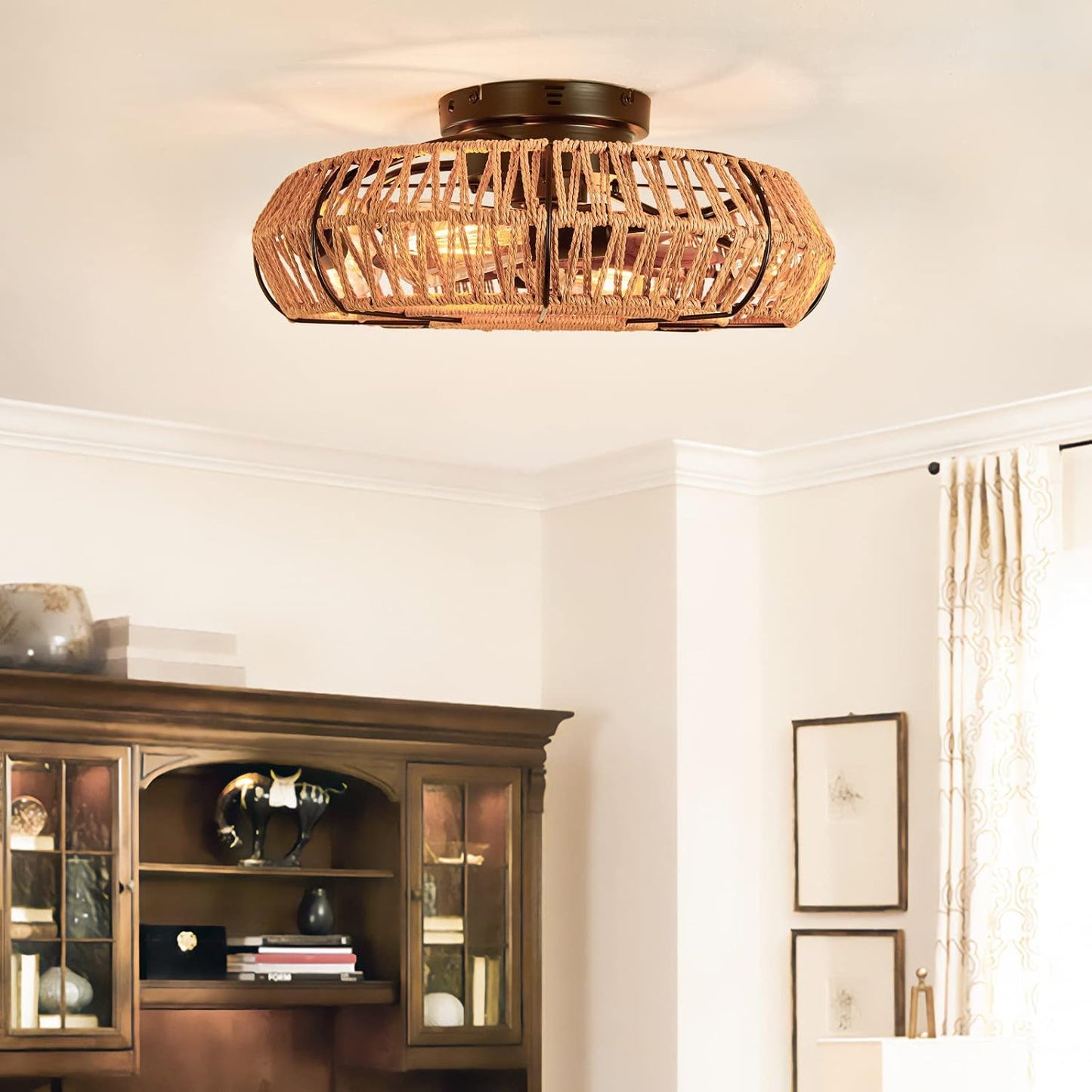 Bohemia Twine Plafond Ventilatorlamp