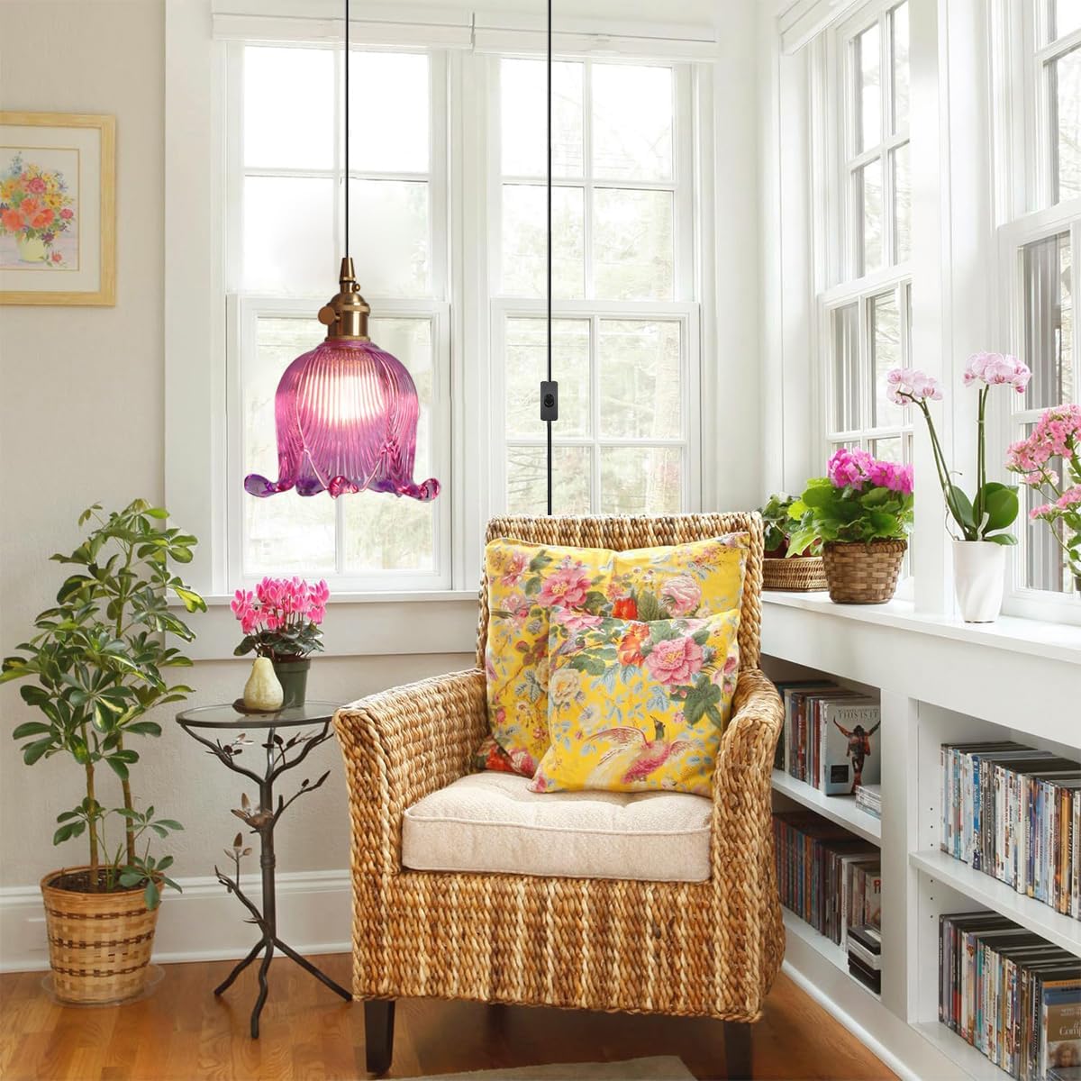 Bloom Glow Glazen Bloemvormige Hanglamp