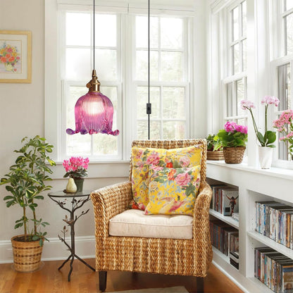 Bloom Glow Glazen Bloemvormige Hanglamp