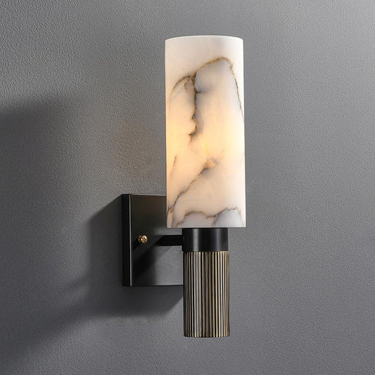 Minimalistisch Design Koper en Marmer Wandlamp