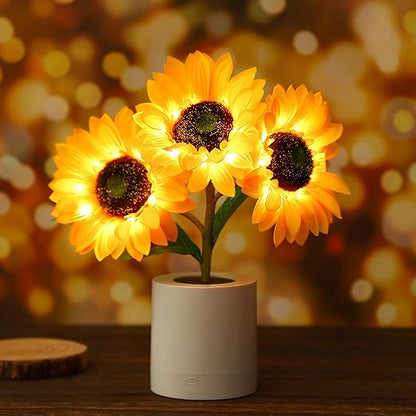 Zonnebloem Tafellamp – Stralende Natuurlijke Sfeer