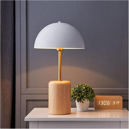 Minimalistisch Design Tafellamp in Hout en Metaal