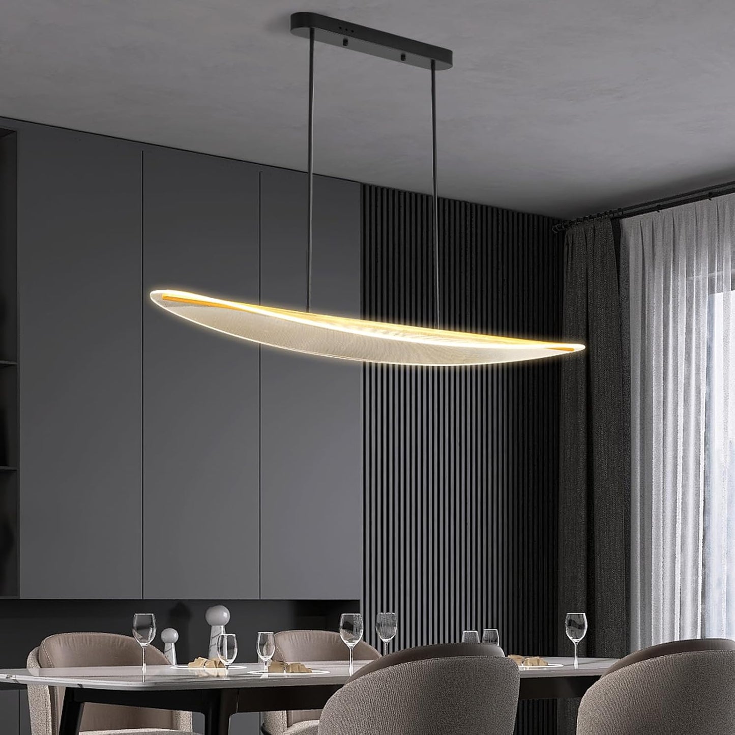 Moderne Dimbare Gebogen LED Hanglamp