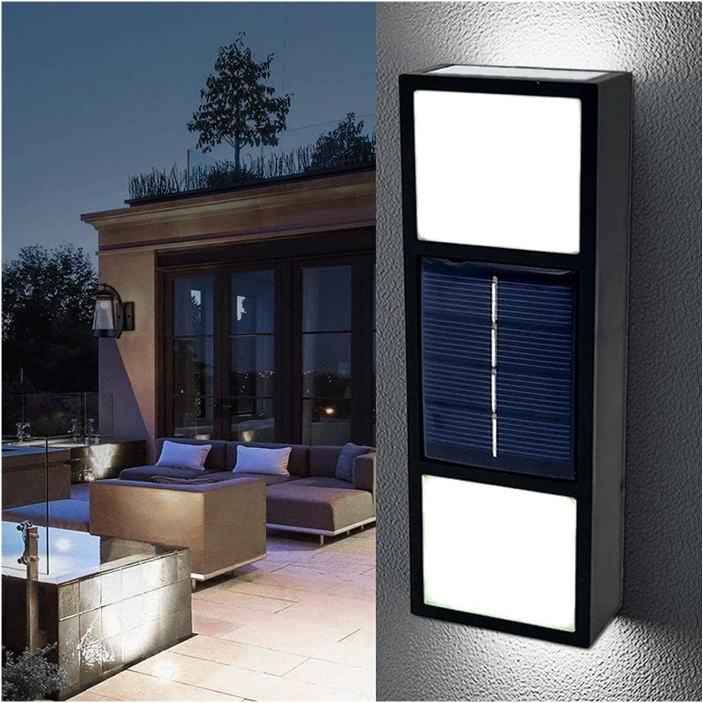 Strakke Zwarte Acryl LED Buitenwandlamp