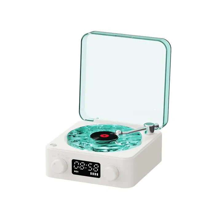 Retro Witte Ruis Bluetooth Speaker met Omgevingslicht