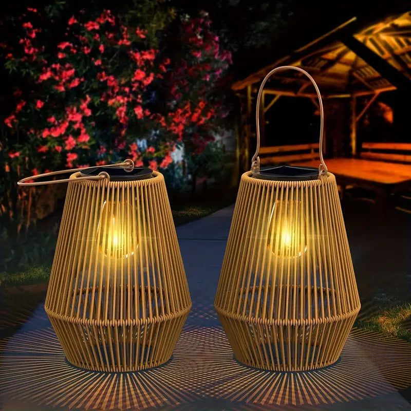 Boheemse Solar Rotan Buiten Hanglamp