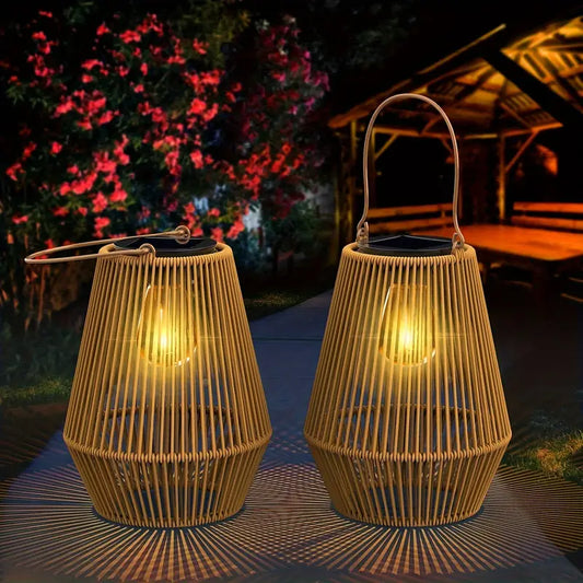 Boheemse Solar Rotan Buiten Hanglamp