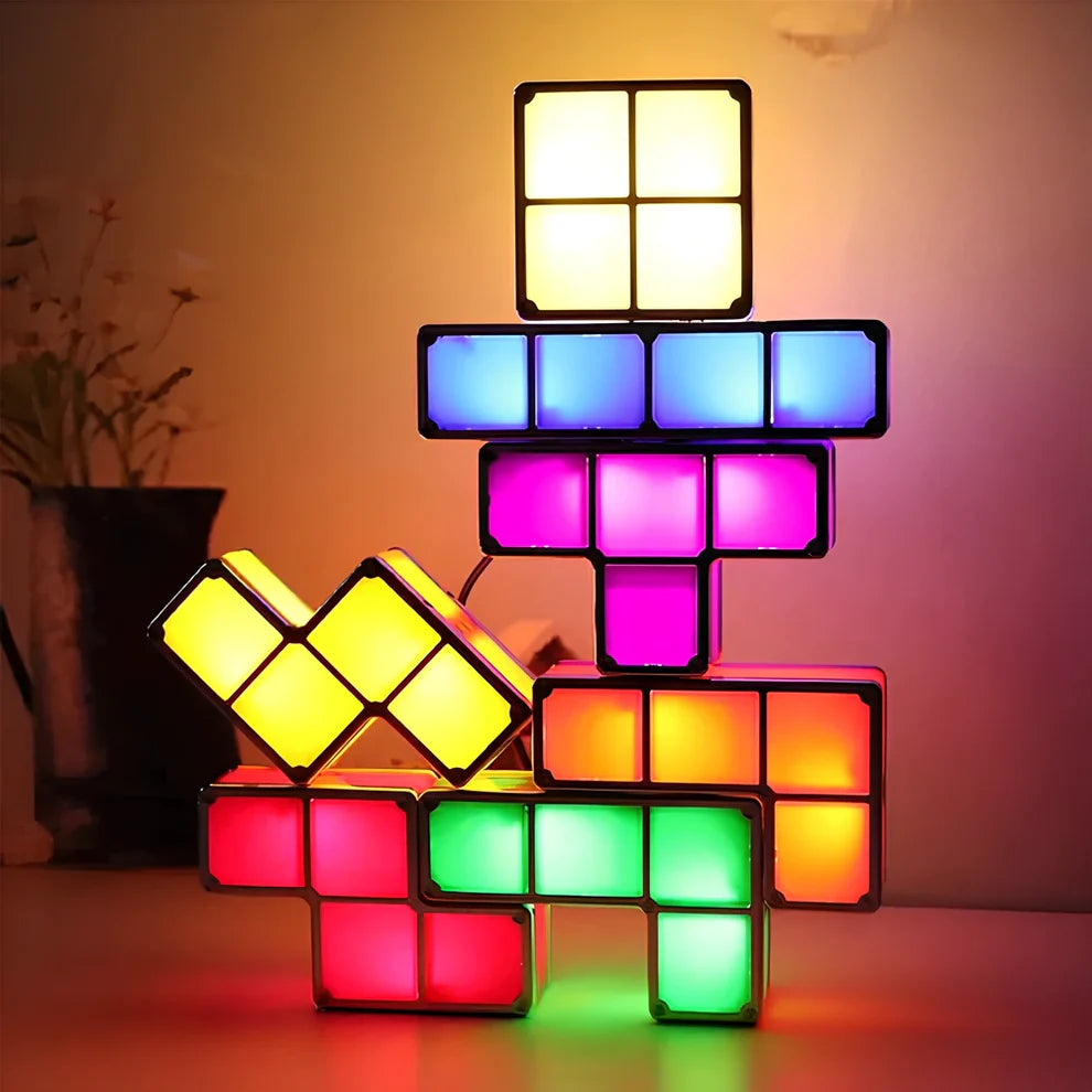 Creatief Stapelbaar Tetra Blokken Lamp