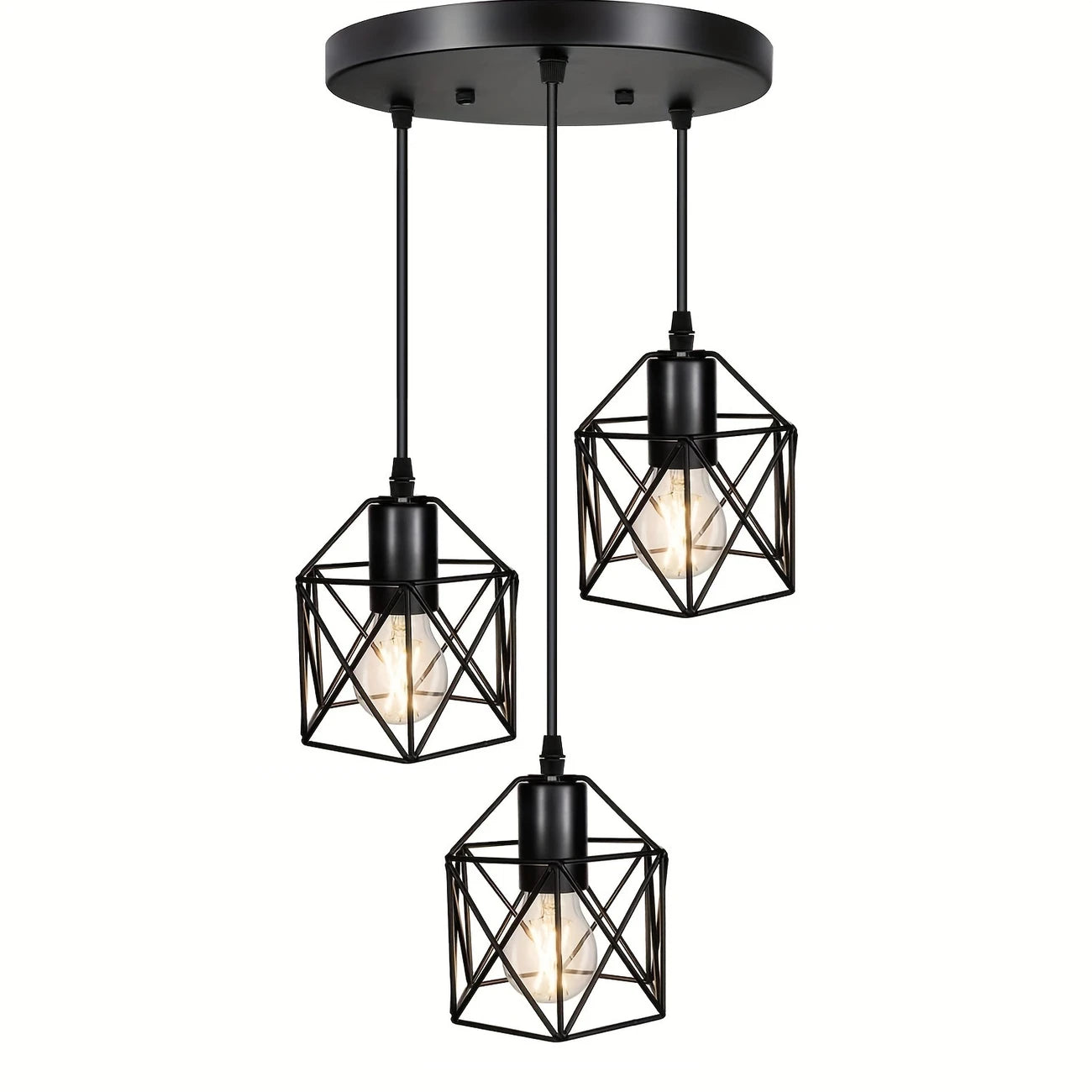 Vintage Geometrische Plafondlamp – Semi-Flush Mount Hanglamp