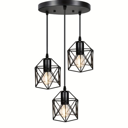 Vintage Geometrische Plafondlamp – Semi-Flush Mount Hanglamp