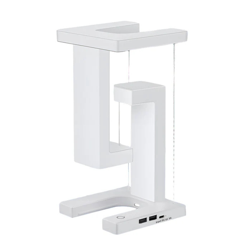 Zwevende Tafellamp met USB & Draadloos Opladen