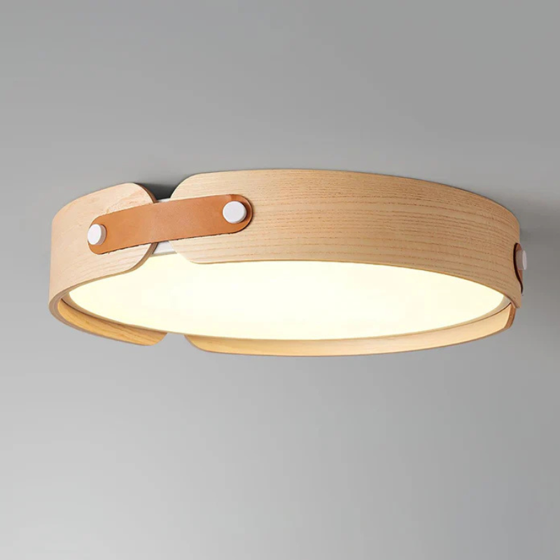 Moderne Wabi-Sabi Houten Plafondlamp