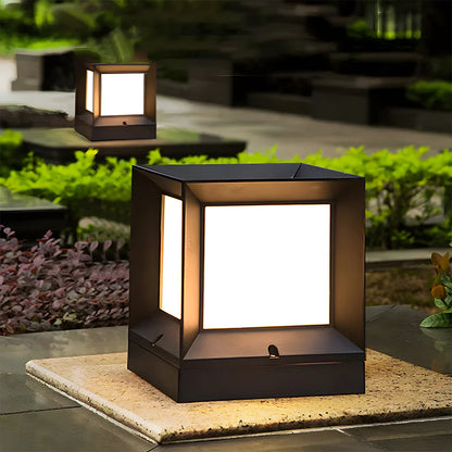 Moderne LED Zwarte Solar Buitenlantaarn