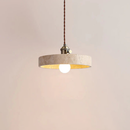 Hanglamp van Geel Travertijn en Goud