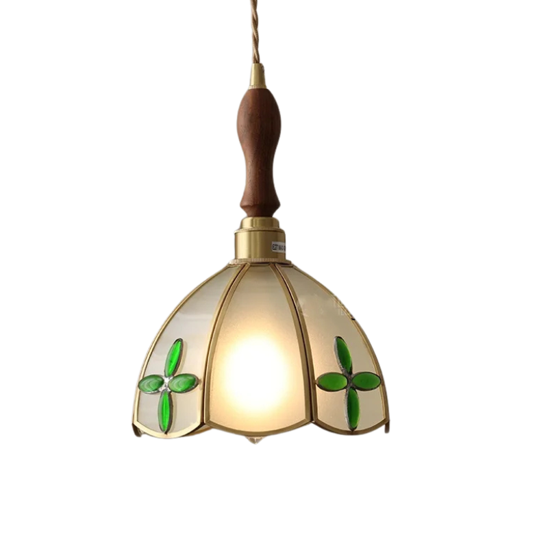 Tiffany Walnoot Touch LED Glas Hanglamp