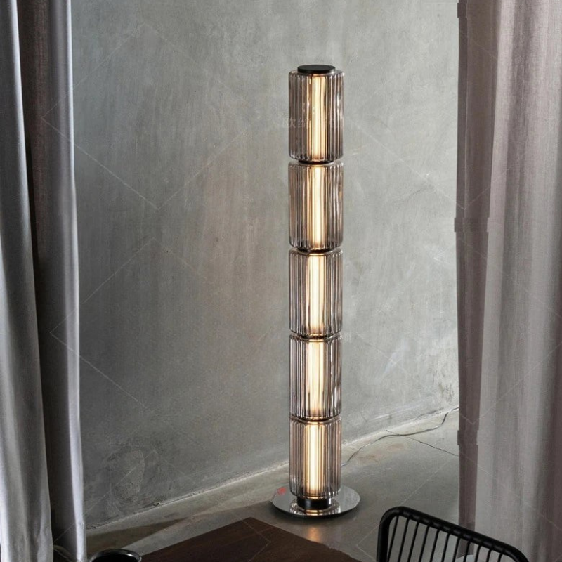 Virello Glazen Kolom Vloerlamp