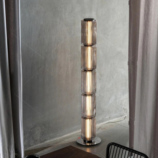 Virello Glazen Kolom Vloerlamp