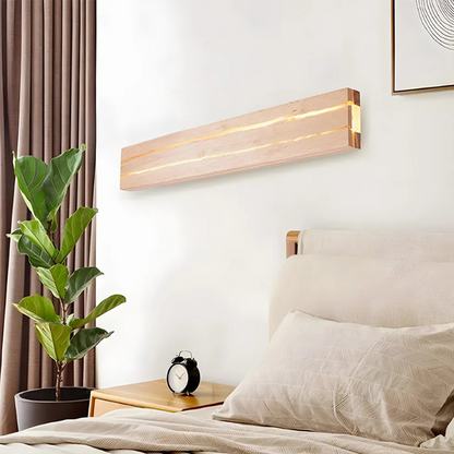 Moderne Houtcrack Wandlamp – Natuurlijk Hedendaags Design