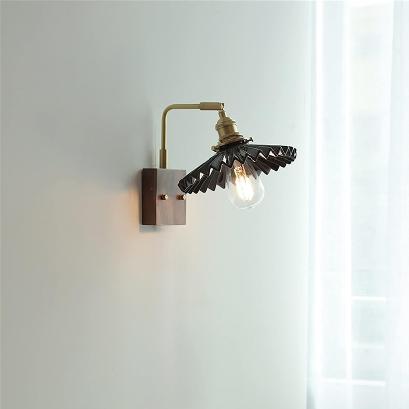 Nordic Scandinavische LED Wandlamp met Houten Accenten