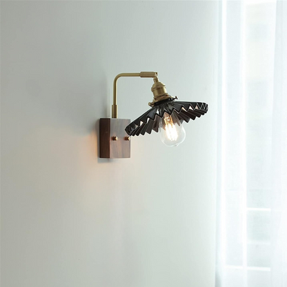 Nordic Scandinavische LED Wandlamp met Houten Accenten