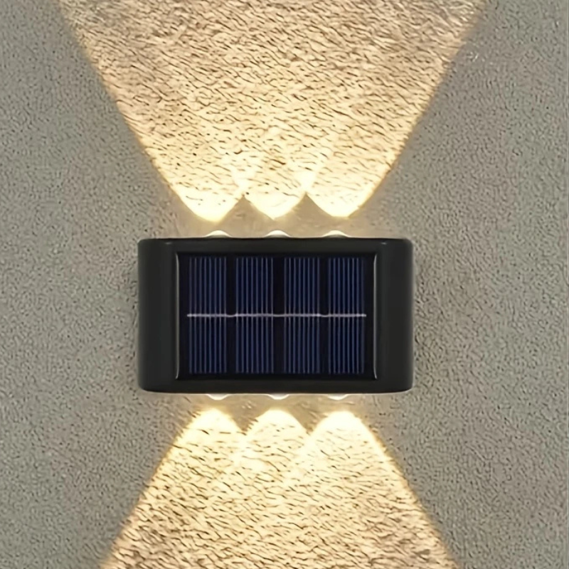 6 LED Solar Buitenlamp – Energiezuinige Wandverlichting voor Tuin en Terras