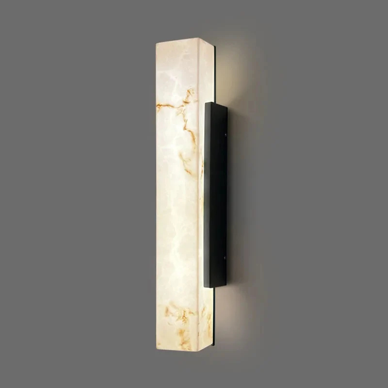 Minimalistische Buiten Wandlamp met Marmerdetail