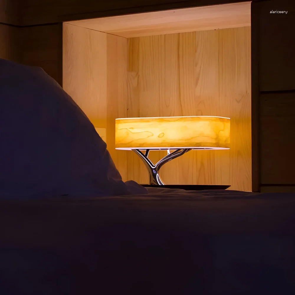 GlowSync Licht & Sound Tafel Lamp met Draadloze Oplader