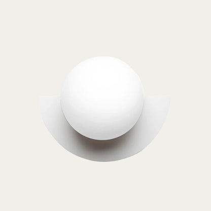 Minimalistische Kleurrijke Wandlamp met Elegante Glazen Kap