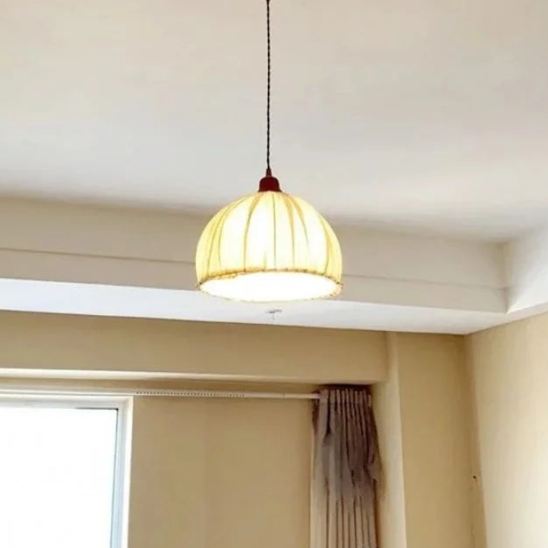 Vintage Boho Koepelvorm Hanglamp in Japanse Stijl