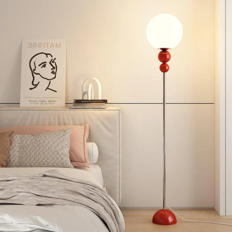 Clavel Glow-Moderne Vloerlamp van Metaal en Glas